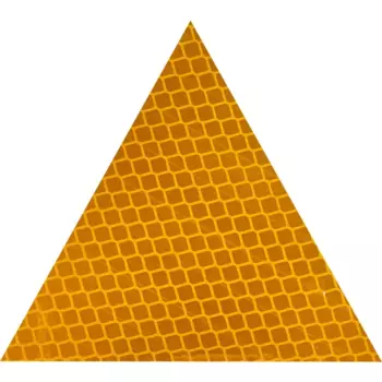 Катафот дорожный 100x100x100 мм желтый