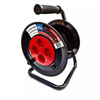 Катушка для удлинителя Защита Про цвет черно-красный