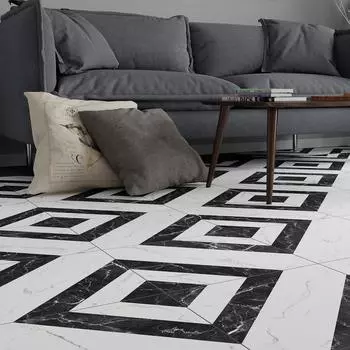 Керамогранит Cersanit Diva 42x42 см 1.58 м² цвет чёрно-белый