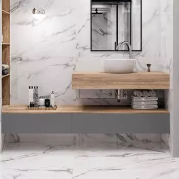 Керамогранит Incolor Mistery 60x120x0.8 см 1.44 м полированный цвет белый