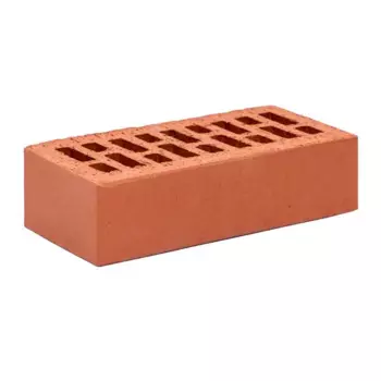 Кирпич фасадный клинкерный пустотелый Керамин М200 красный гладкий 250x120x65 мм 1 НФ