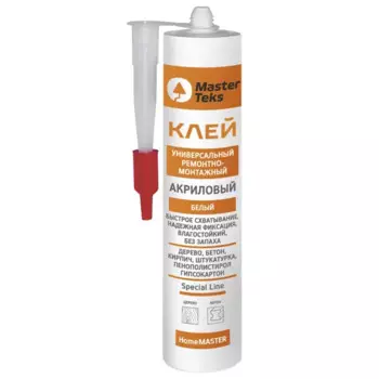 Клей акриловый MasterTeks ремонтно-монтажный белый 400 гр