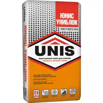 Клей для блоков Unis Униблок 25 кг