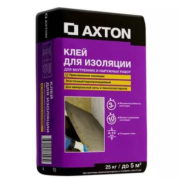 Клей для теплоизоляции Axton 25 кг