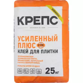 Клей для керамогранита Крепс Усиленный Плюс 25 кг