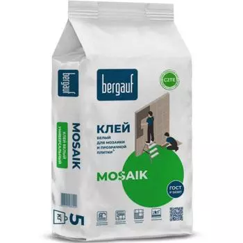 Клей для мозаики и прозрачной плитки Bergauf Mosaik 5 кг