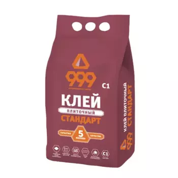 Клей для плитки 999 Стандарт C1 5 кг