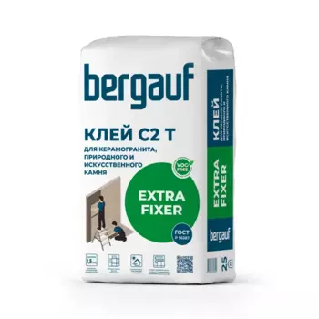 Клей для плитки Bergauf C2T Extra Fixer 25 кг