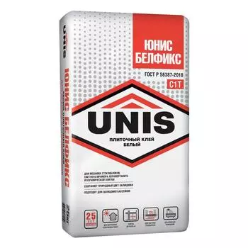 Клей для плитки и камня Unis Белфикс 25 кг