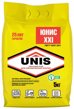 Клей для плитки Unis XXI, 5 кг