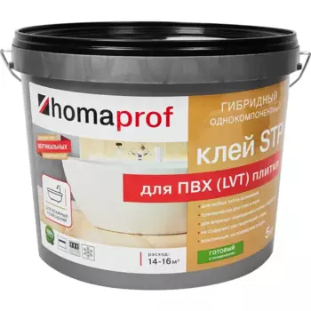 Клей Homa Prof STP для ПВХ и LVT плитки 5 кг