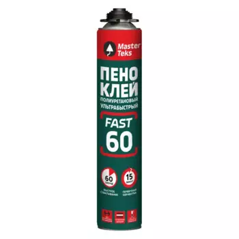 Клей-пена монтажный MasterTeks Профессиональный Ультрабыстрый 750 мл