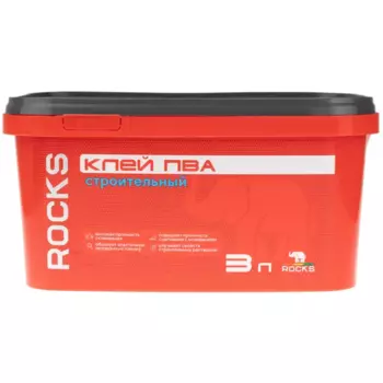 Клей ПВА строительный Rocks 3 л