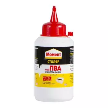 Клей универсальный ПВА Момент Столяр 250 г цвет белый