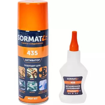 Клей универсальный Sormat MDF KIT 435 35 гр + 200 мл