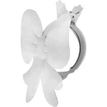 Клипса «Бант», металл, цвет белый