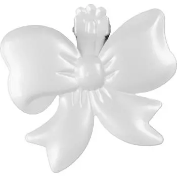 Клипса Бант металл цвет жемчуг