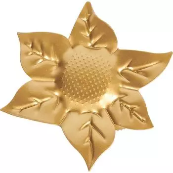 Клипса «Цветок» металл цвет матовое золото