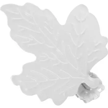 Клипса Лист металл цвет жемчуг