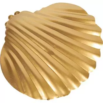 Клипса «Ракушка» металл цвет матовое золото