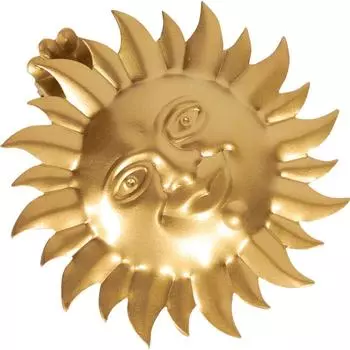 Клипса «Солнце» металл цвет матовое золото
