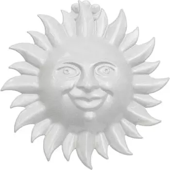 Клипса Солнце металл цвет жемчуг