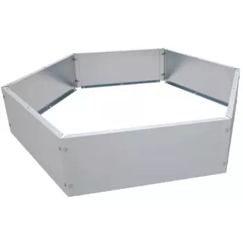 Клумба шестигранник 61x7x17 см сталь серый