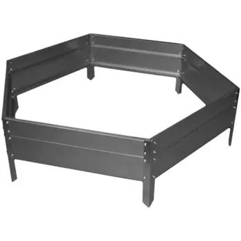 Клумба Соты h25 см сталь серый