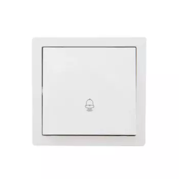 Кнопка для дверного звонка проводная Lezard Лето цвет белый