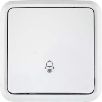 Кнопка для дверного звонка проводная Lexman цвет белый