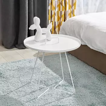 Кофейный столик круглый 45x45 см белый