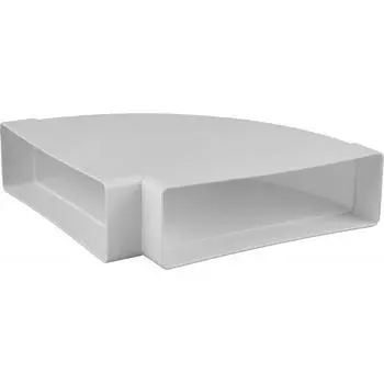 Колено горизонтальное для плоских воздуховодов Equation 60x204 мм 90 градусов пластик