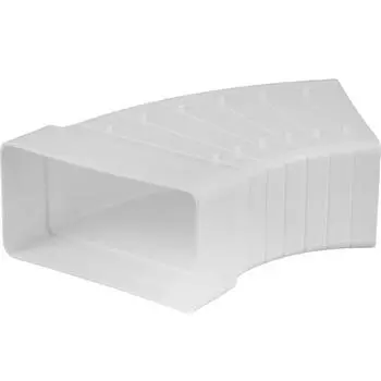 Колено горизонтальное разноугловое для плоских воздуховодов Equation 55x110 мм пластик