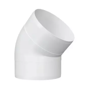 Колено круглое Fonet D100 мм 45 градусов пластик