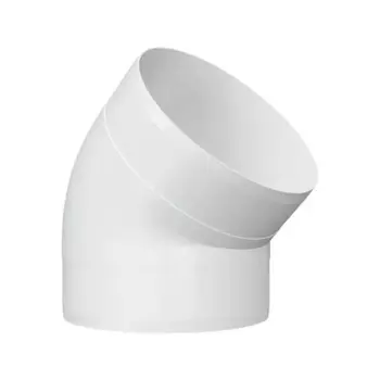 Колено круглое Fonet D125 мм 45 градусов пластик