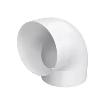 Колено круглое Fonet D125 мм 90 градусов пластик