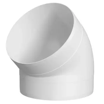 Колено круглое Fonet D150 мм 45 градусов пластик