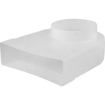 Переходник угловой для плоских-круглых воздуховодов Equation 60x204 мм D125 мм пластик