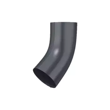 Колено трубы 55° 90 мм темно-серое
