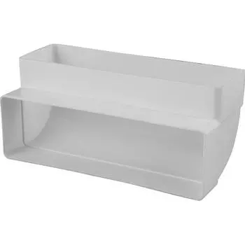 Колено вертикальное для плоских воздуховодов Equation 60x204 мм пластик