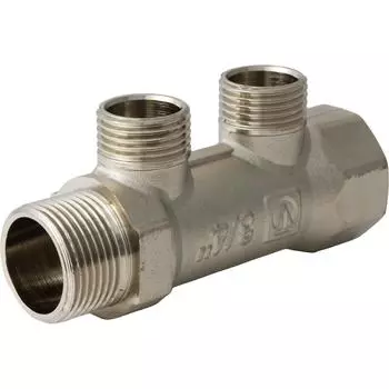 Коллектор с наружной резьбой Valtec на 2 выхода 3/4"x1/2" VTc.500.N.0502