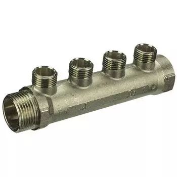 Коллектор с наружной резьбой Valtec на 4 выхода 1"x1/2" VTc.500.N.0604