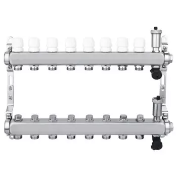 Коллекторная группа Спец на 8 выходов 1"x3/4" нержавеющая сталь