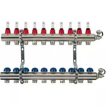 Коллекторная группа Uni-Fitt со встроенными расходомерами 1"х3/4" 10 выходов 440E4310