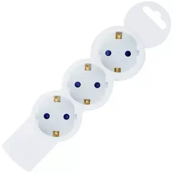 Колодка для удлинителя Duwi 3 розетки с заземлением 3680 Вт цвет белый