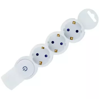 Колодка для удлинителя Duwi 3 розетки с заземлением 3680 Вт цвет белый