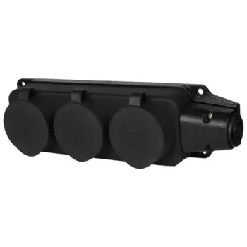 Колодка для удлинителя Lezard 3 розетки с заземлением 3500 Вт цвет черный