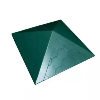 Колпак ППК 1.5 кирпича полимер-песчаный композит 39x39x4.3 см зеленый