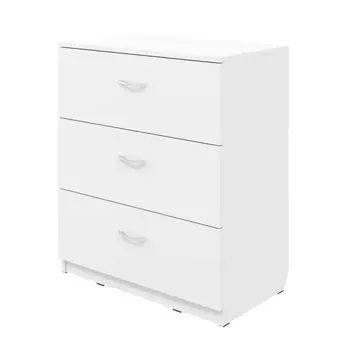 Комод, 3 ящика, 685x800x395 мм, ЛДСП, цвет белый