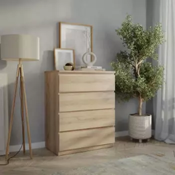 Комод Альма 4 ящика 80x99x48.6 см ЛДСП цвет дуб комано